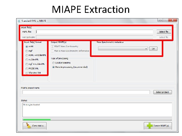 MIAPE Extraction 