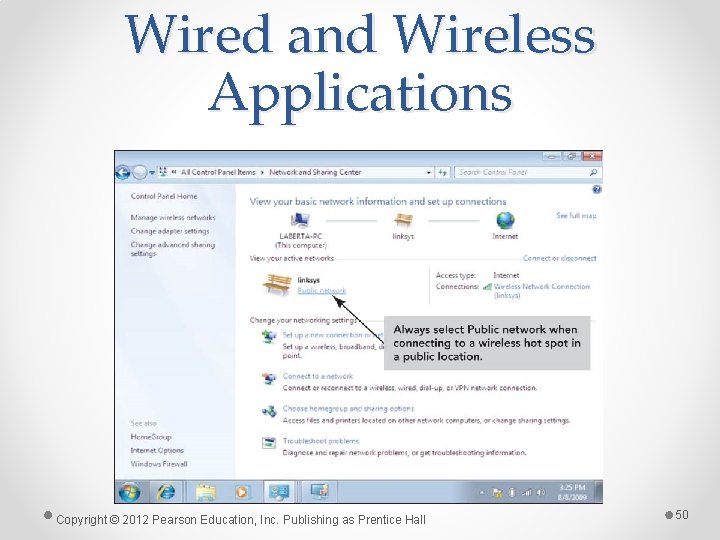 Wired and Wireless Applications Copyright © 2012 Pearson Education, Inc. Publishing as Prentice Hall