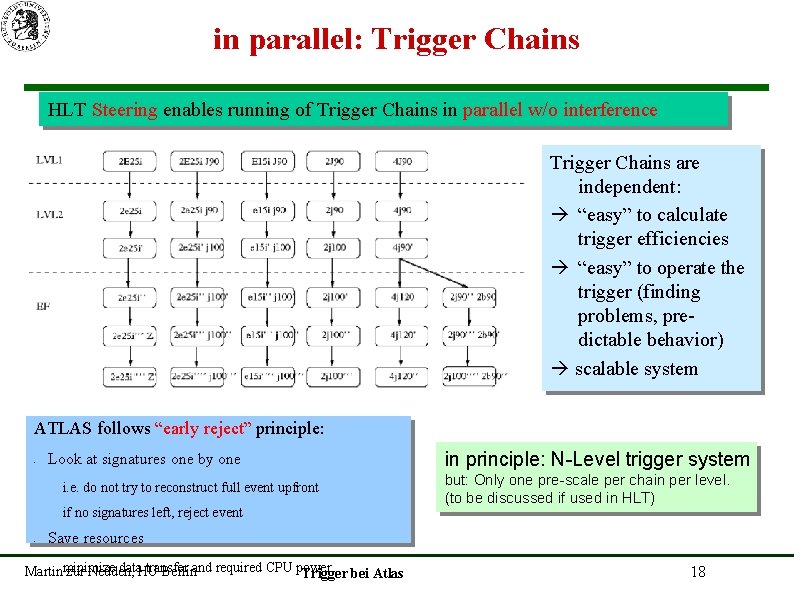 in parallel: Trigger Chains HLT Steering enables running of Trigger Chains in parallel w/o