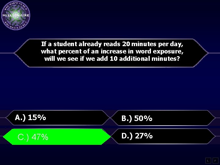 If a student already reads 20 minutes per day, what percent of an increase