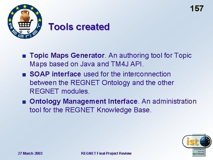 157 Tools created Topic Maps Generator. An authoring tool for Topic Maps based on