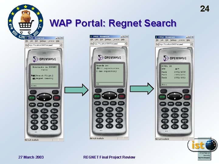 24 WAP Portal: Regnet Search 27 March 2003 REGNET Final Project Review 