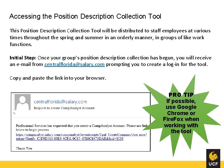 Accessing the Position Description Collection Tool This Position Description Collection Tool will be distributed Accessing the Position Description Collection Tool This Position Description Collection Tool will be distributed