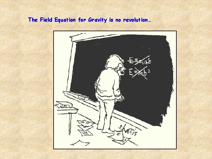 The Field Equation for Gravity is no revolution… The Field Equation for Gravity is no revolution…