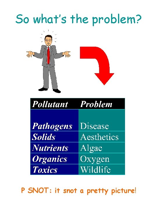 So what’s the problem? P SNOT: it snot a pretty picture! So what’s the problem? P SNOT: it snot a pretty picture!