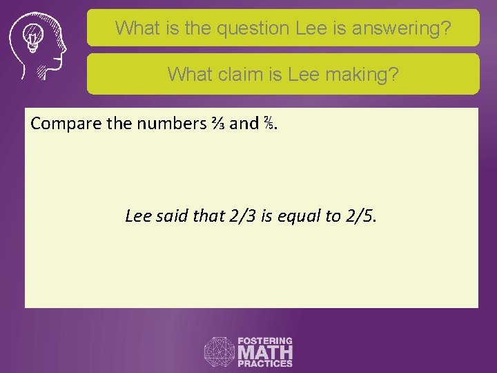 What is the question Lee is answering? What claim is Lee making? Compare the