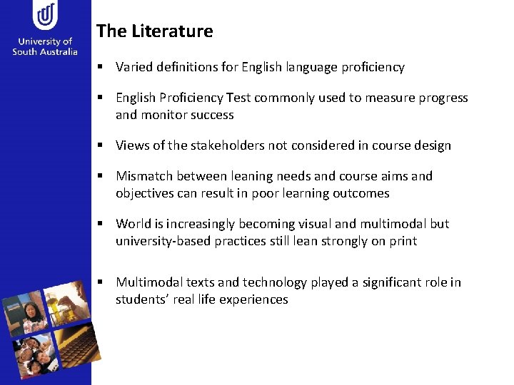 The Literature § Varied definitions for English language proficiency § English Proficiency Test commonly