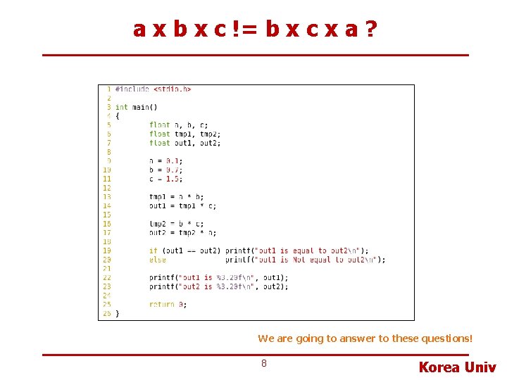 a x b x c != b x c x a ? We are