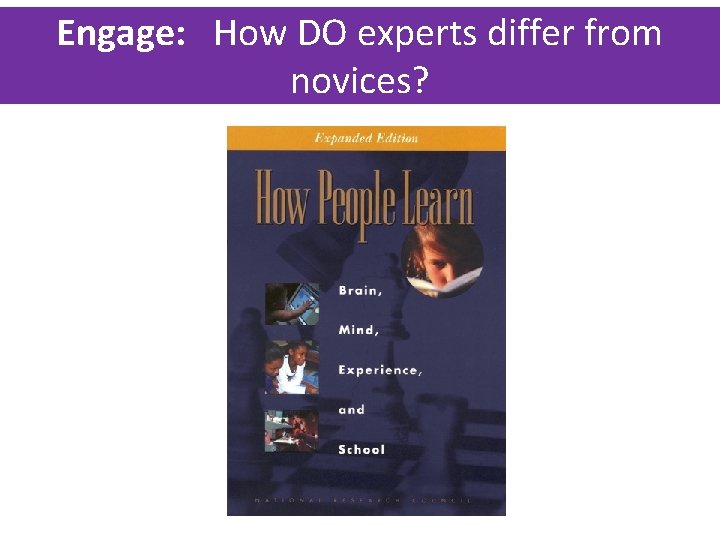 Engage: How DO experts differ from novices? 