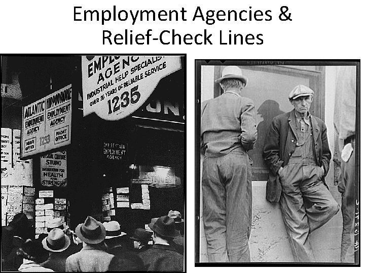 Employment Agencies & Relief-Check Lines 