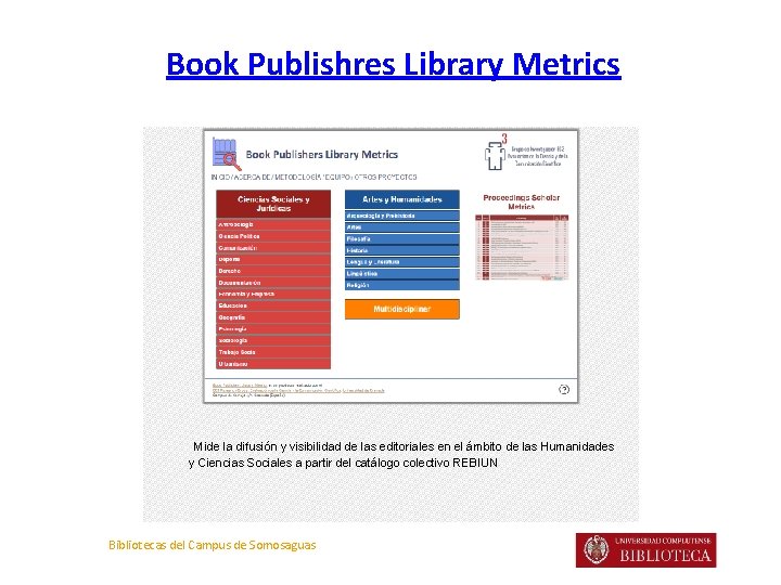 Book Publishres Library Metrics Mide la difusión y visibilidad de las editoriales en el