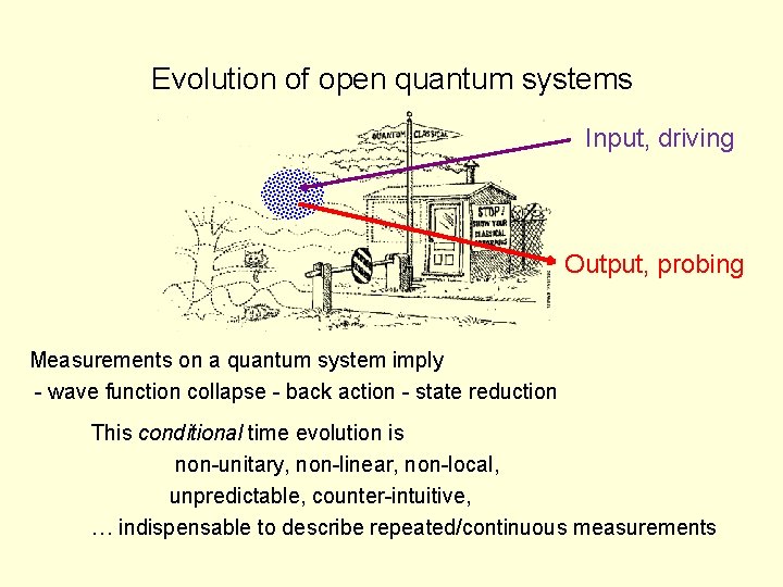 Evolution of open quantum systems Input, driving Output, probing Measurements on a quantum system