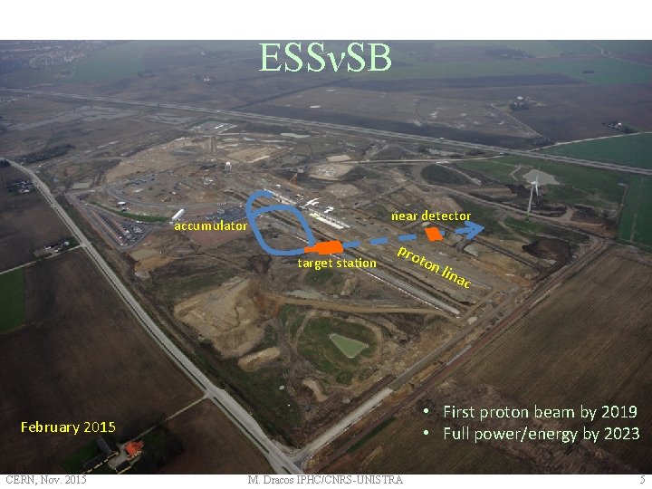 ESSνSB near detector accumulator target station pro lin ac • First proton beam by