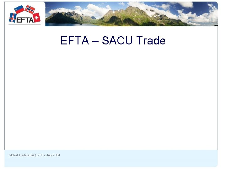 EFTA – SACU Trade Global Trade Atlas (GTIS), July 2009 