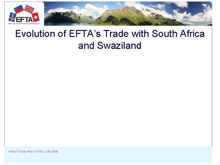Evolution of EFTA’s Trade with South Africa and Swaziland Global Trade Atlas (GTIS), July