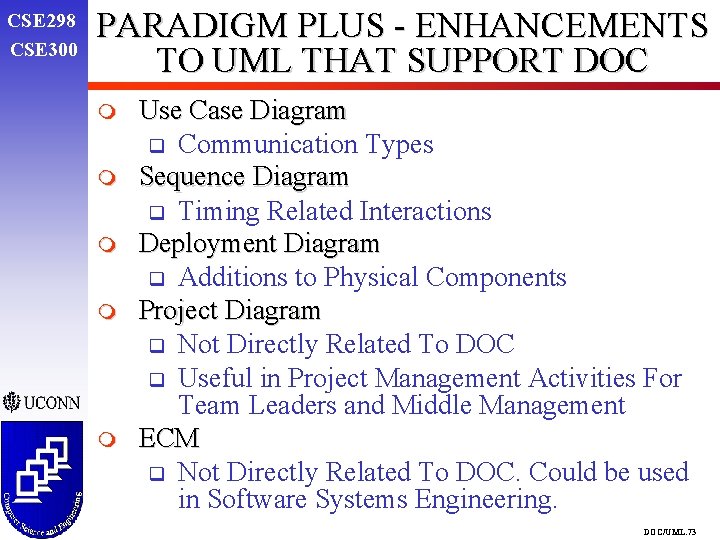 CSE 298 CSE 300 PARADIGM PLUS - ENHANCEMENTS TO UML THAT SUPPORT DOC m CSE 298 CSE 300 PARADIGM PLUS - ENHANCEMENTS TO UML THAT SUPPORT DOC m