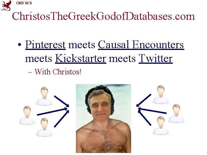 CMU SCS Christos. The. Greek. Godof. Databases. com • Pinterest meets Causal Encounters meets