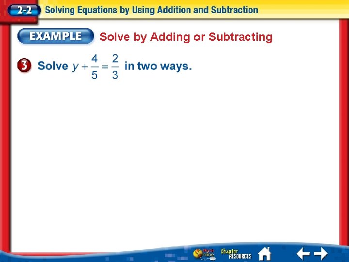 Solve by Adding or Subtracting 