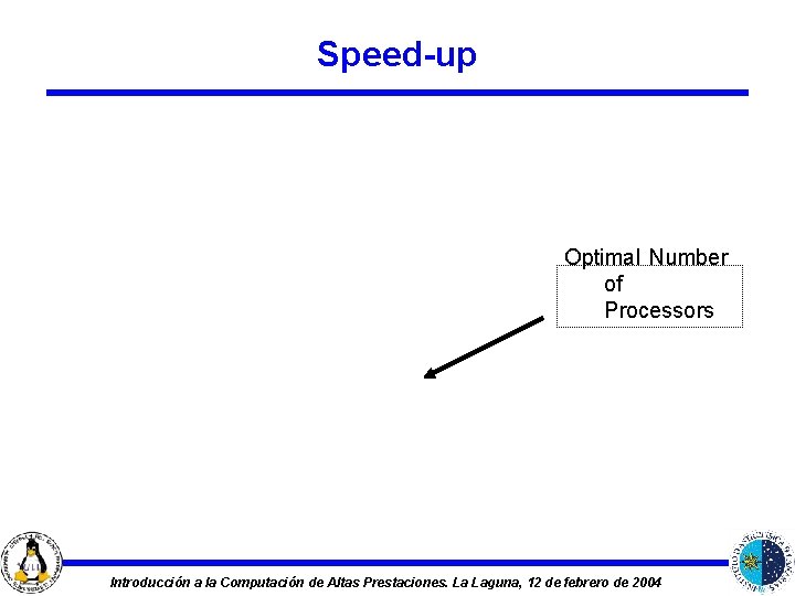 Speed-up Optimal Number of Processors Introducción a la Computación de Altas Prestaciones. La Laguna,