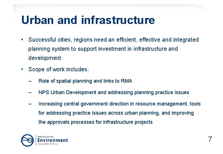 Urban and infrastructure • Successful cities, regions need an efficient, effective and integrated planning Urban and infrastructure • Successful cities, regions need an efficient, effective and integrated planning