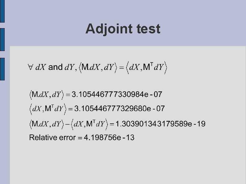 Adjoint test 