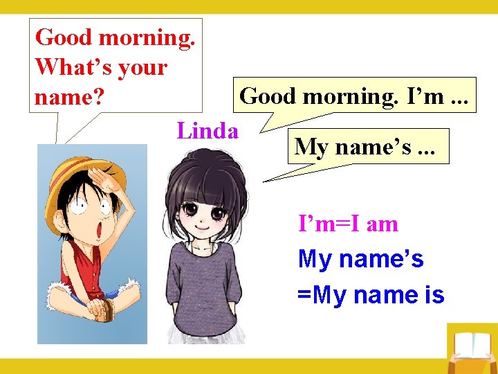 Good morning. What’s your Good morning. I’m. . . name? Linda My name’s. .