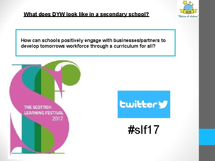 What does DYW look like in a secondary school? How can schools positively engage