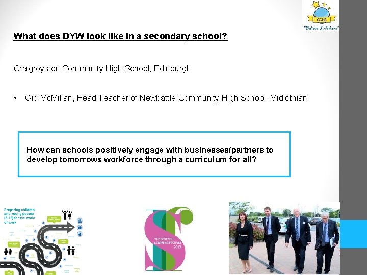 What does DYW look like in a secondary school? Craigroyston Community High School, Edinburgh