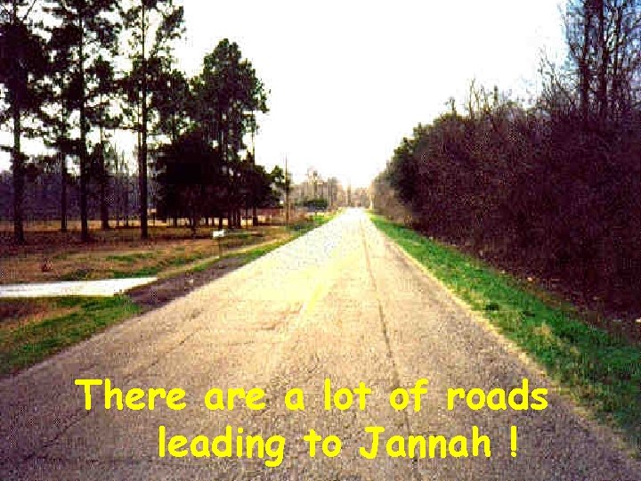 There a lot of roads leading to Jannah ! 