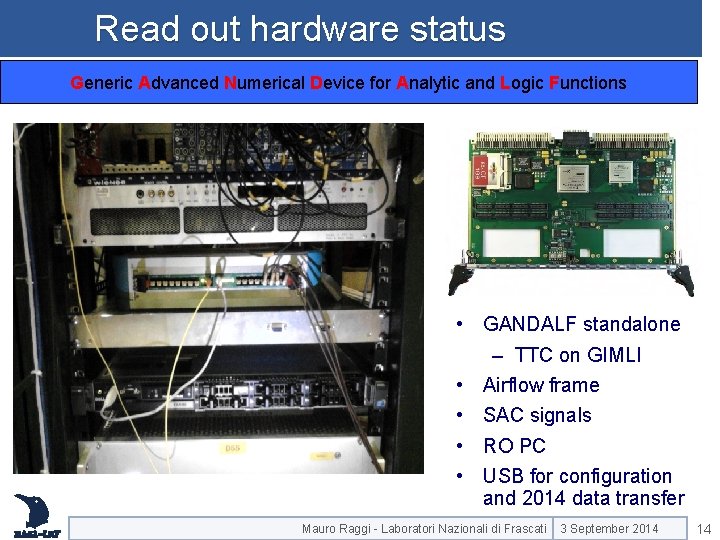 Read out hardware status Generic Advanced Numerical Device for Analytic and Logic Functions • Read out hardware status Generic Advanced Numerical Device for Analytic and Logic Functions •