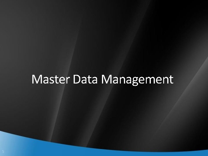 Master Data Management 5 