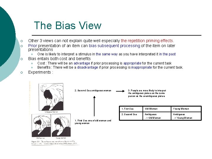 The Bias View ¡ ¡ Other 3 views can not explain quite well especially