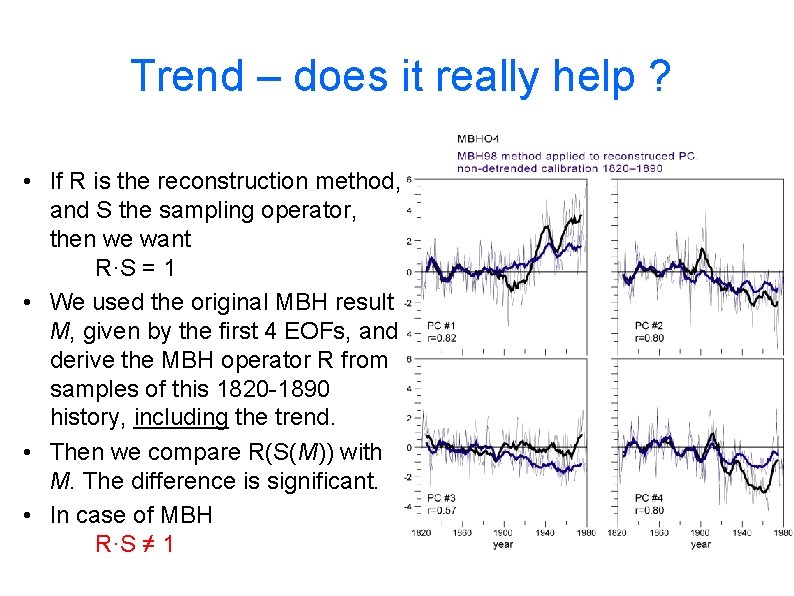 Trend – does it really help ? • If R is the reconstruction method,