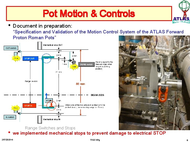 Pot Motion & Controls • Document in preparation: “Specification and Validation of the Motion