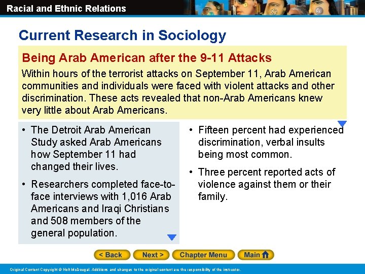 Racial and Ethnic Relations Current Research in Sociology Being Arab American after the 9