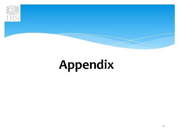 Appendix 41 