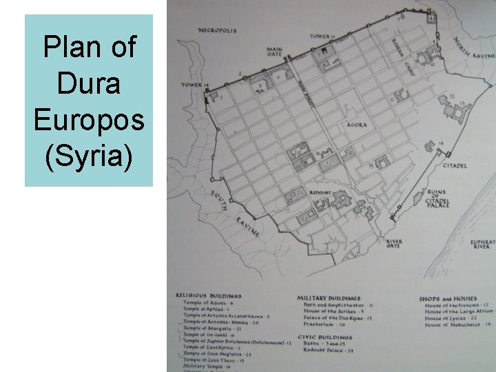 Plan of Dura Europos (Syria) 