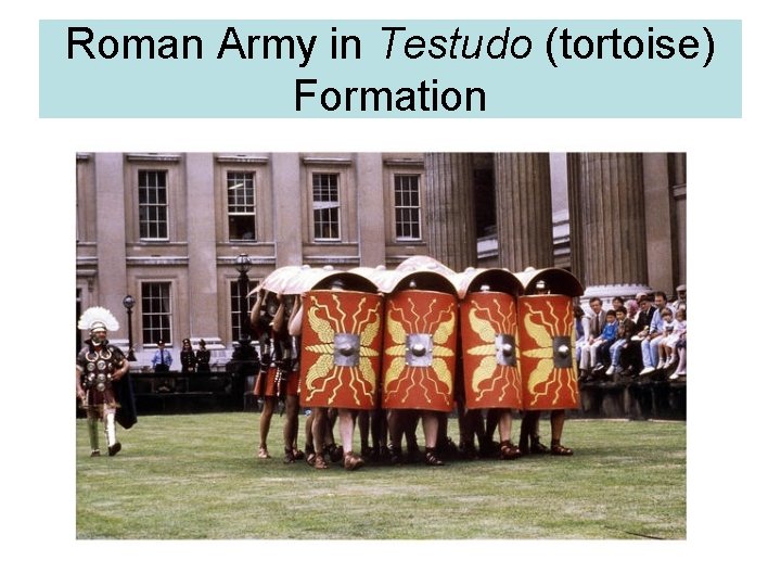 Roman Army in Testudo (tortoise) Formation 