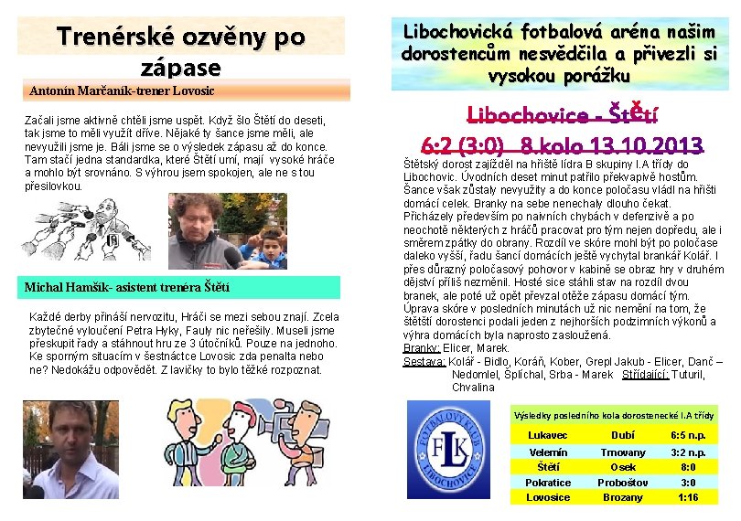 Trenérské ozvěny po zápase Antonín Marčaník-trener Lovosic Začali jsme aktivně chtěli jsme uspět. Když Trenérské ozvěny po zápase Antonín Marčaník-trener Lovosic Začali jsme aktivně chtěli jsme uspět. Když