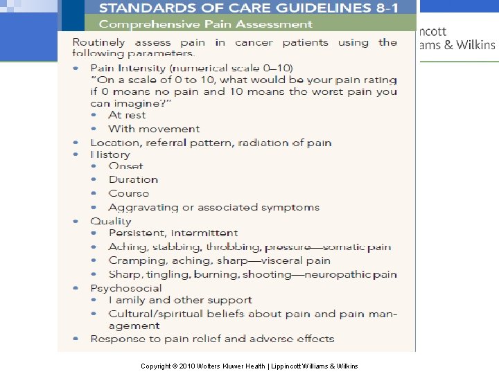 Copyright © 2010 Wolters Kluwer Health | Lippincott Williams & Wilkins 