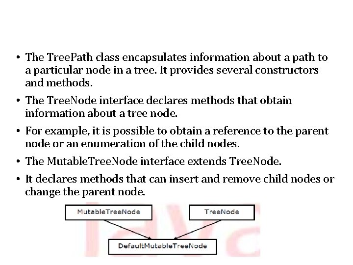  • The Tree. Path class encapsulates information about a path to a particular