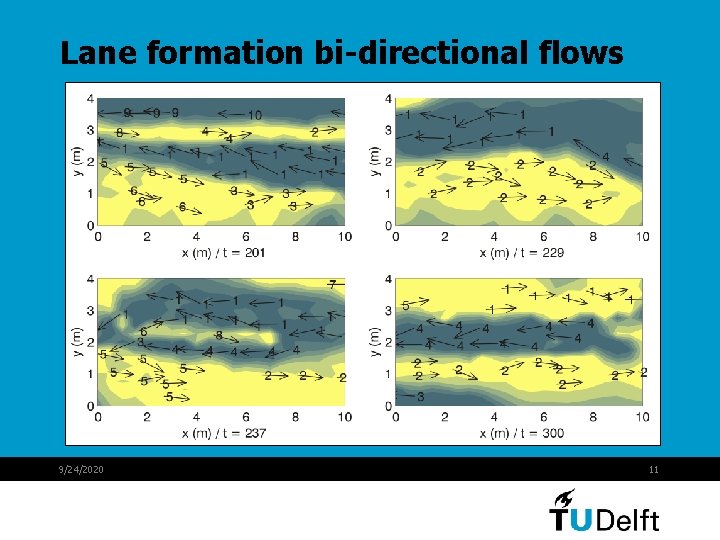 Lane formation bi-directional flows 9/24/2020 11 Lane formation bi-directional flows 9/24/2020 11