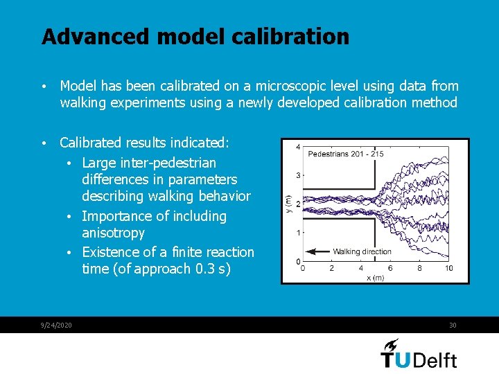 Advanced model calibration • Model has been calibrated on a microscopic level using data Advanced model calibration • Model has been calibrated on a microscopic level using data