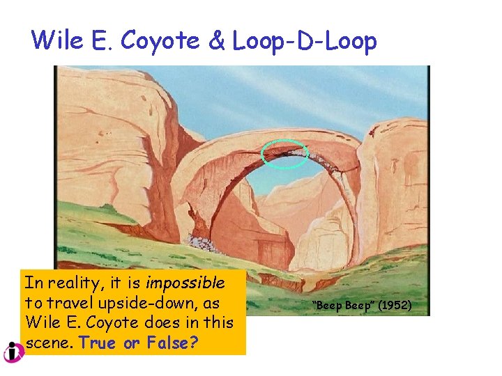 Wile E. Coyote & Loop-D-Loop In reality, it is impossible to travel upside-down, as