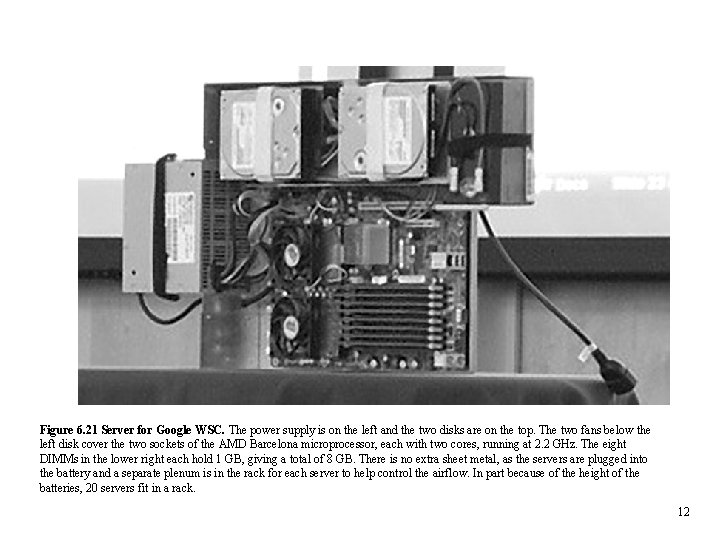 Figure 6. 21 Server for Google WSC. The power supply is on the left