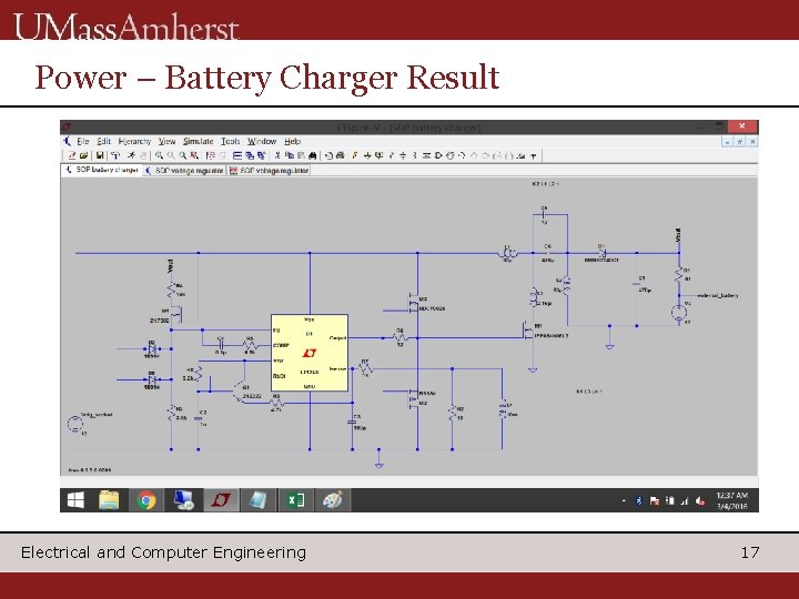 Power – Battery Charger Result Electrical and Computer Engineering 17 