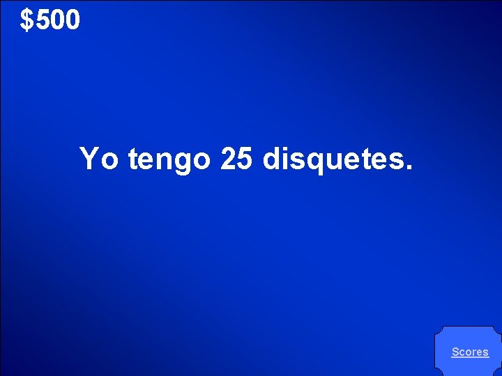 © Mark E. Damon - All Rights Reserved $500 Yo tengo 25 disquetes. Scores