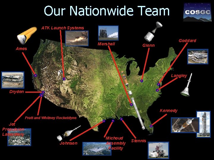 Our Nationwide Team ATK Launch Systems Marshall Ames Goddard Glenn Langley Dryden Kennedy Pratt