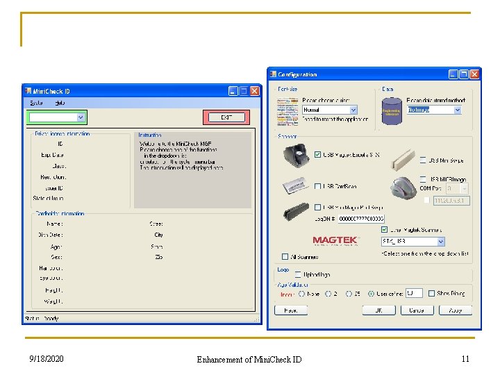 9/18/2020 Enhancement of Mini. Check ID 11 