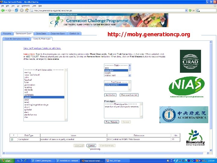 http: //moby. generationcp. org http: //moby. generationcp. org